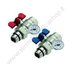 Tiemme Valvola A Sfera Dritta Bocchettone 1'' Con Termometro