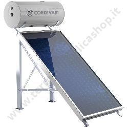 PANNELLO SOLARE NATURALE PANAREA 150/2 CON UN PANNELLO DA 2 MQ. - BOLLITORE DA 150 LITRI - RACCORDI E STAFFE PER TETTO PIANO