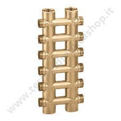 Caleffi Collettore Complanare Fuso Monoblocco Con Attacco 3/4'' 6+6