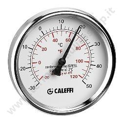 Caleffi Termometro Per Raffrescamento Con Attacco Posteriore -30+50° Gambo 5cm. D.80