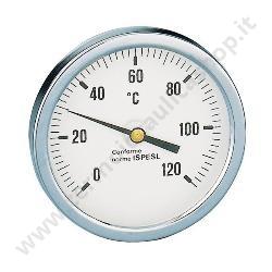 Caleffi Termometro Con Attacco Posteriore 0-120° Gambo 10cm. D.80