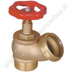 Rm Manfredi Rubinetto Idrante Maschio Con Manometro 1''1/2