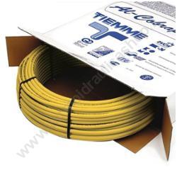 Tubo Multistrato Giallo Gas Rivestito Guaina Corrugata D.16 Rotolo Da 50 Metri