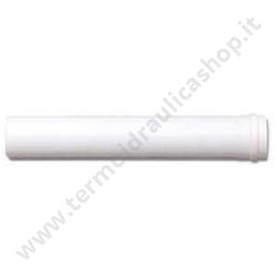 Tubo In Alluminio Bianco Maschio Femmina  D. 80×1000