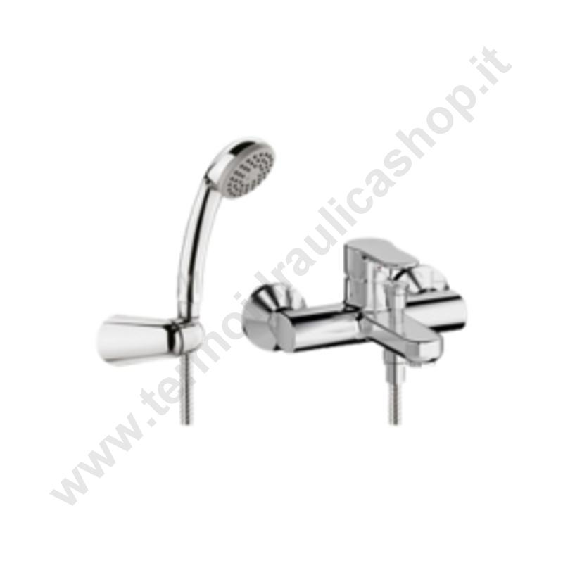 411650101 - Tiemme Miscelatore Vasca Cromato Con Doccia Monogetto E Flessibile Mt.1,5