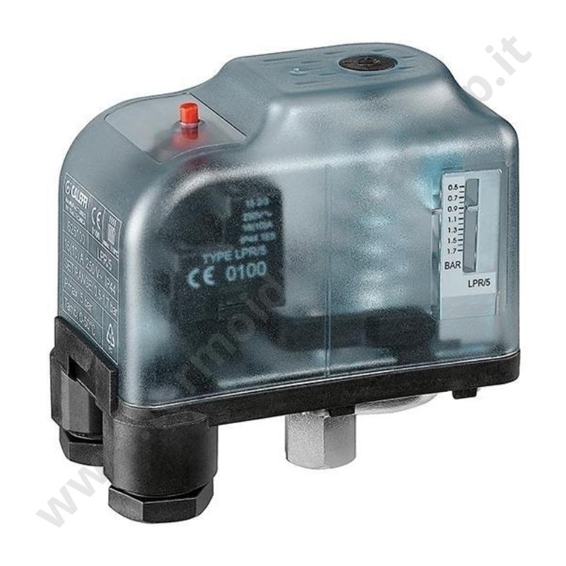 625100 - Caleffi Pressostato Di Minima 0,5 - 1,7 Bar A Ripristino Manuale