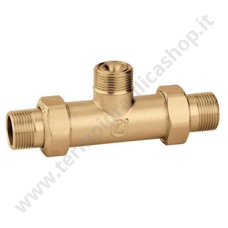 649056 - Caleffi Tee Di By-pass Equilibrati Per Valvole Di Zona A Sfera  3/4''