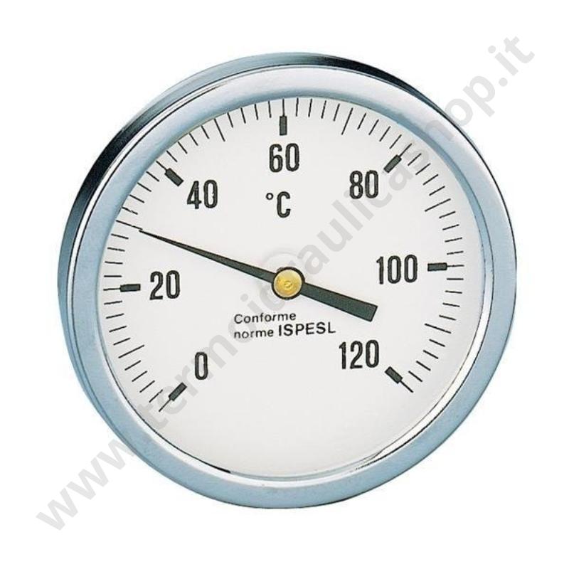688000 - Caleffi Termometro Con Attacco Posteriore 0-120° Gambo 5cm. D.80