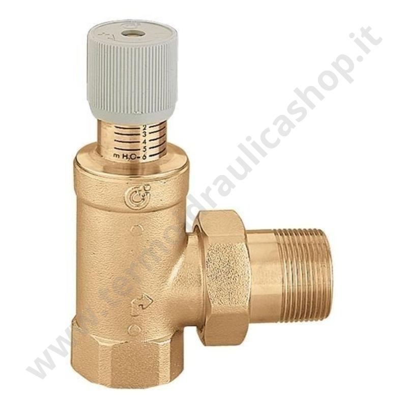 519700 - Caleffi Valvola By Pass Differenziale Regolabile Con Scala Graduale 1 /4