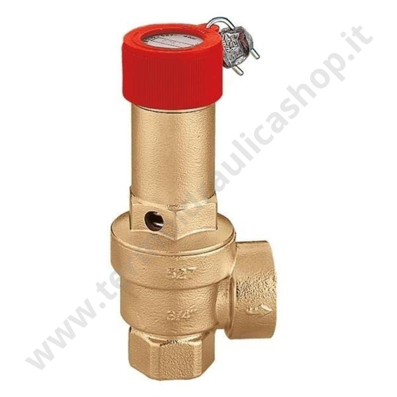 527430 - Caleffi Valvola Di Sicurezza 1/2''×3 Bar Omologata Inail