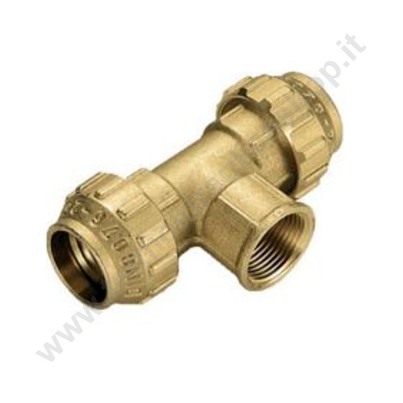 865850 - Tiemme Raccordo A Tee Ridotto Maschio-femmina In Ottone  D.50×1  1/2''×50