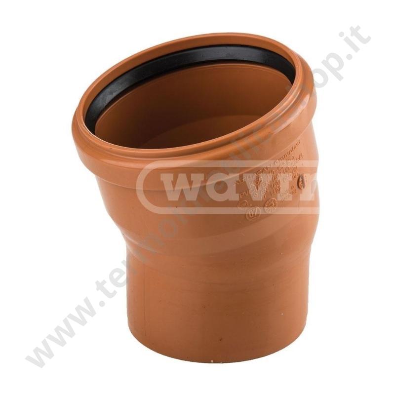 301005 - Pp Curva Ridotta In Pp-pvc A 67°  Diametro 110/100