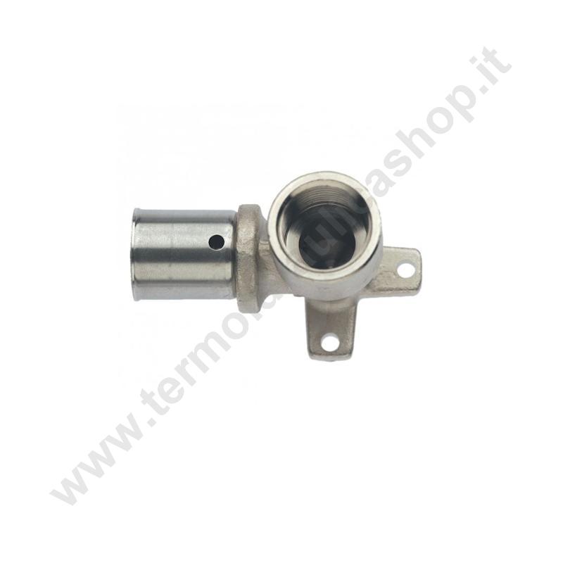 PRGFAL0316 - Pr Gomito Femmina Con Flangia A Pressare  1/2 × 16 × 2,25