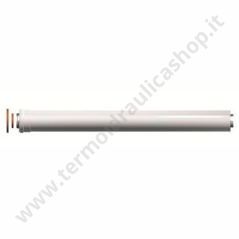 93228001 - Prolunga Concentrica 100×60 L. 1000 In Alluminio Bianco