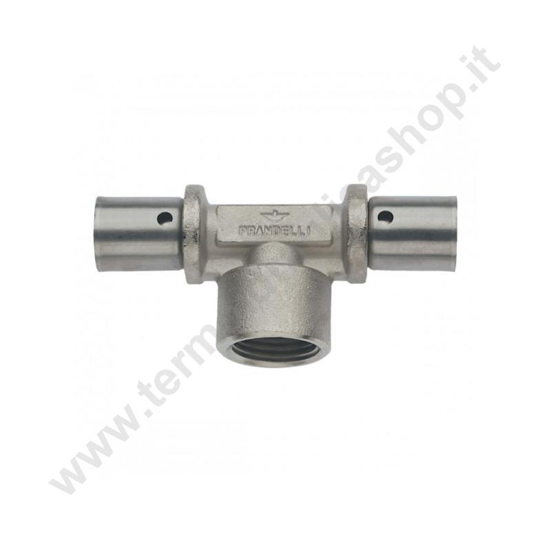 PRTF0316 - Pr Raccordo A Tes Filettato Femmina A Pressare  1/2 × 16 × 2,25