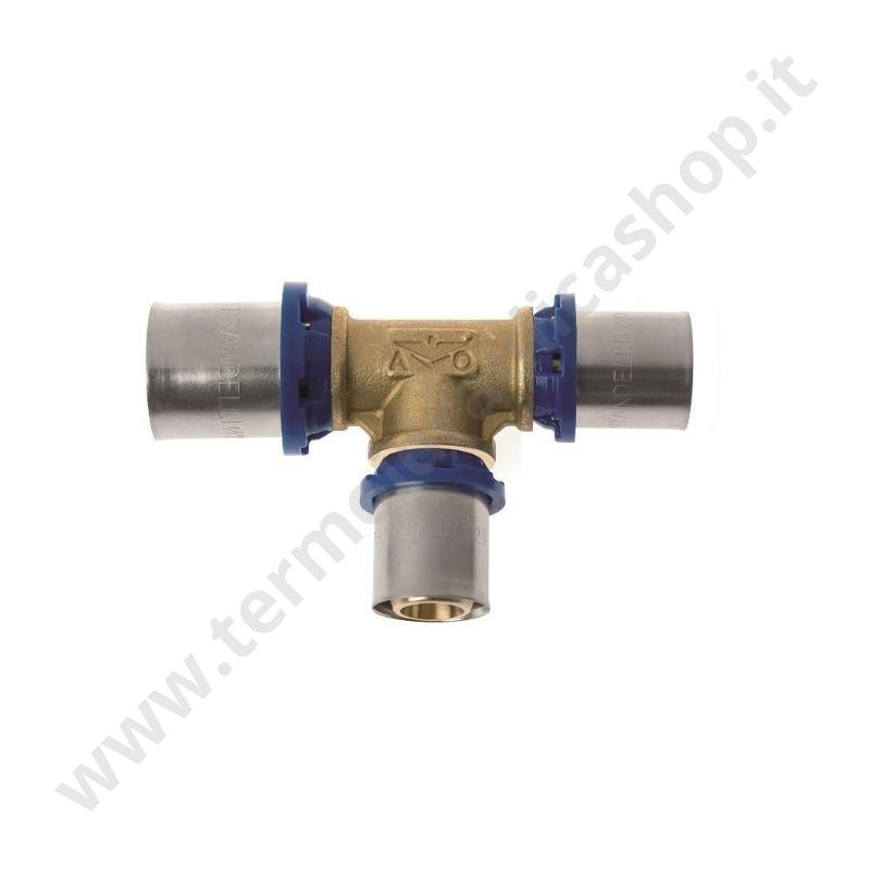 P2TIR162016 - P2 Raccordo Tes Ridotto A Pressare 16x20x16x2mm