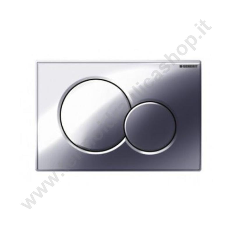 1157702115 - Placca A Doppio Pulsante Sigma01 - Cromata