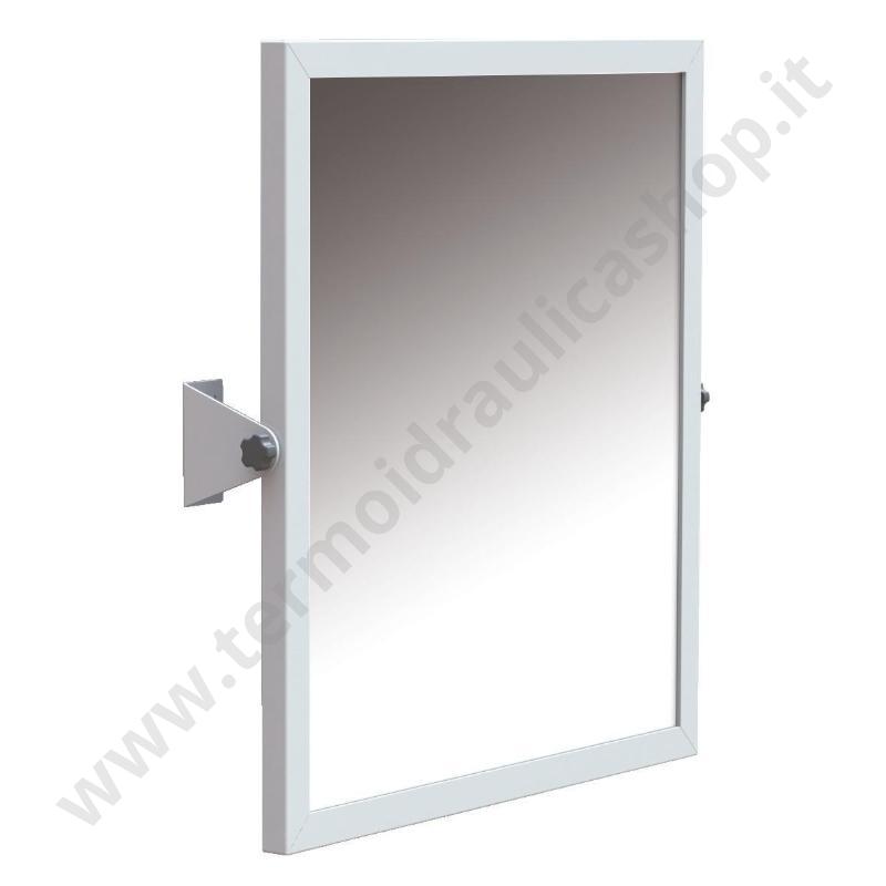 SI8350 - Specchio Basculante Bianco Per Bagni Disabili