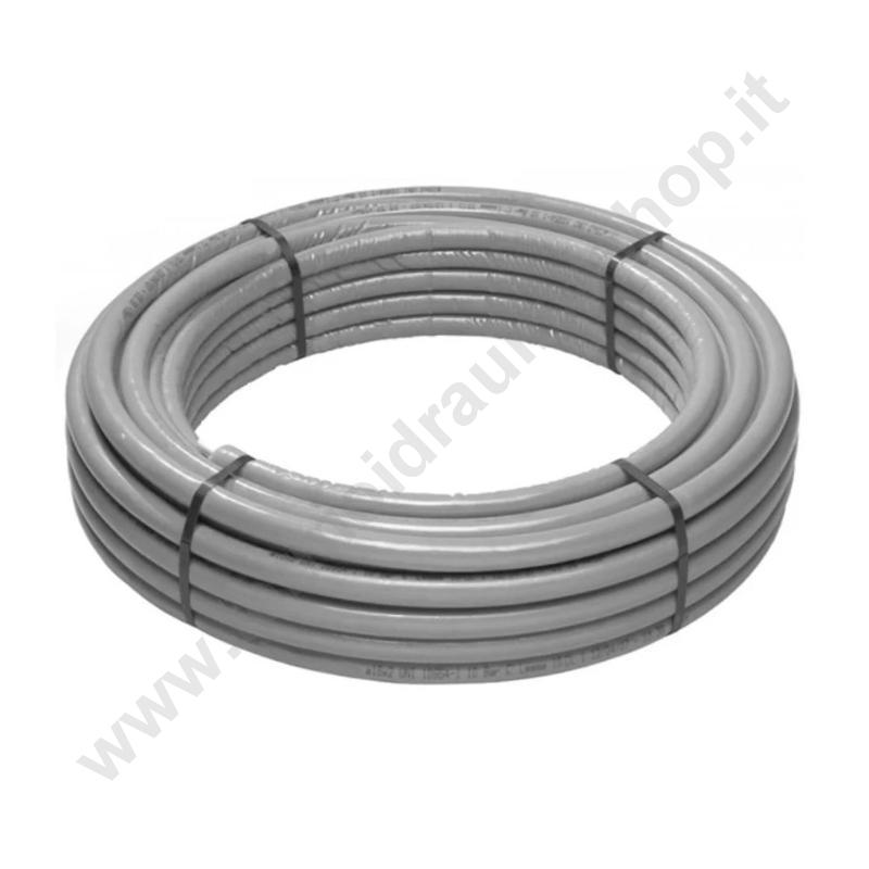TBVR26F - Tubo Multistrato Mixal Grigio Rivestito Guaina F. 13 Mm. D. 26 X 3