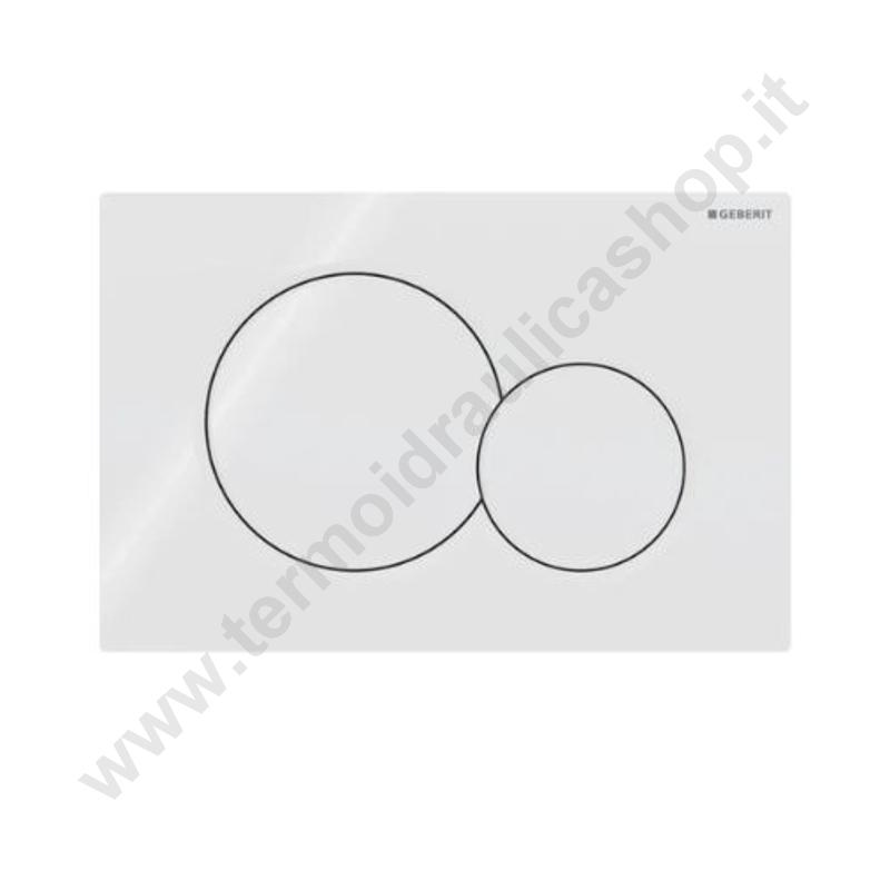 115770115 - Placca A Doppio Pulsante Sigma01 - Bianca