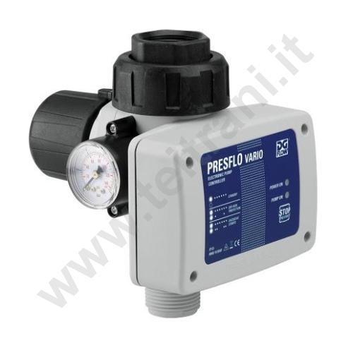 026110 - PEDROLLO REGOLATORE ELETTRONICO PRESFLO VARIO PER POMPA FINO A HP 2  220v REGOLABILE CON MANOMETRO