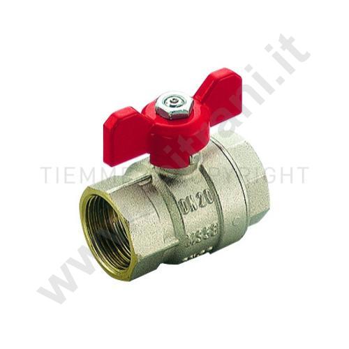 03507 - VALVOLA A SFERA IN OTTONE FEMMINA FEMMINA  D. 3/4''