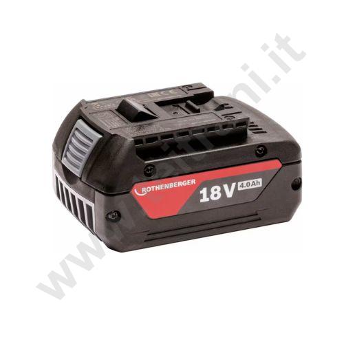1000003860 - ROTHENBERGER BATTERIA RO BP18/4 - AKKU 18V/4,0AH - AMP
