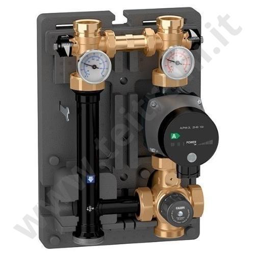 166600HE3 - CALEFFI GRUPPO DI CIRCOLAZIONE CON REGOLAZIONE TERMOSTATICA CIRCOLATORE PARA 25-7