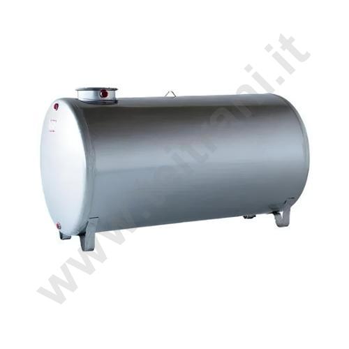 3701011010001 - SERBATOIO IN ACCIAIO INOX AISI 304 CILINDRICO ORIZZONTALE LITRI 300 DIAMETRO 600 mm