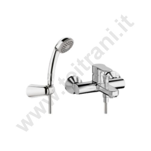 411650101 - TIEMME MISCELATORE VASCA CROMATO CON DOCCIA MONOGETTO E FLESSIBILE MT.1,5