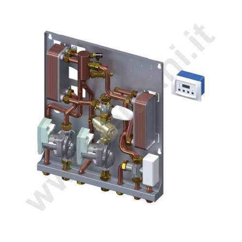 49060760 - LOVATO MODULO DI SCAMBIO CAMINO/CALDAIA CON SCAMBIATORE E UN CIRCOLATORE CON PORTELLO DI CHIUSURA BIANCO