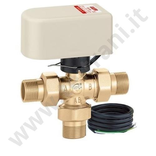 644356 - CALEFFI VALVOLA A SFERA A 3 VIE DEVIATRICE MOTORIZZATA 3/4'' TEMPO DI MANOVRA 10 SECONDI