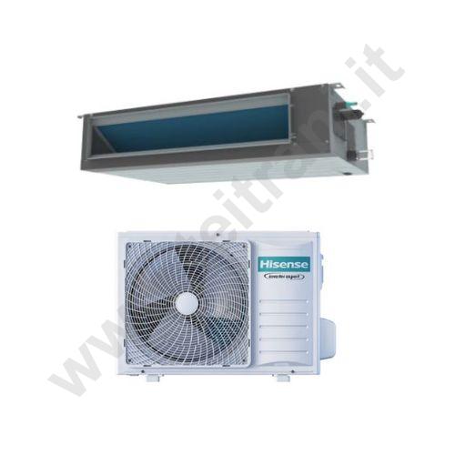 HISMONOCANALE140 - HISENSE CLIMATIZZATORE MONOSPLIT CANALIZZABILE AUD140UX4REH8+AUX140U6RN8 COMPLETA DI COMANDO CABLATO E COMANDO REMOTO