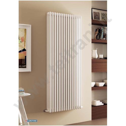 3541703062000 - CORDIVARI RADIATORE TUBOLARE ARDESIA A 3 COLONNE ALTEZZA 2000 mm. INTERASSE 1944 mm. DA 6 ELEMENTI COLORE BIANCO RAL 9010 COMPLETO DI RIDUZIONI AD ATTACCO LATERALE 1/2''