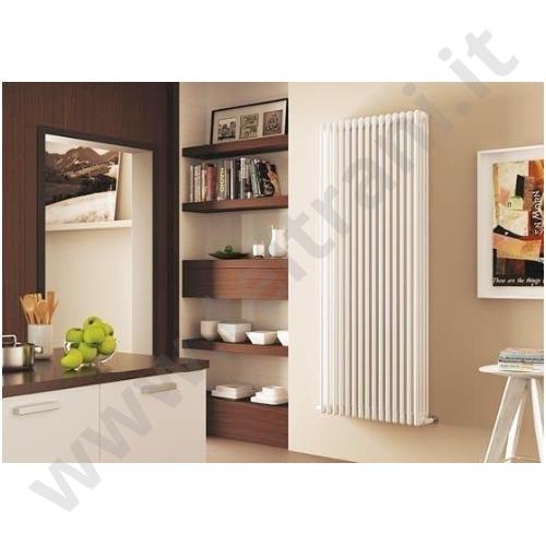 TUBOLARE40876 - ELEMENTO TUBOLARE ARDESIA A 4 COLONNE ALTEZZA  876 mm. INTERASSE  820 mm. COLORE BIANCO RAL 9010