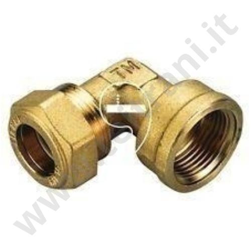 305OT0418 - BICONO CURVO FEMMINA CON OGIVA IN OTTONE  D. 3/4×18