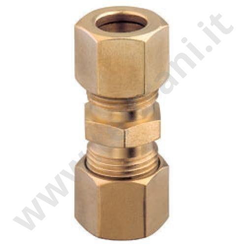 301OT16 - BICONO DOPPIO FEMMINA FEMMINA CON OGIVA IN OTTONE  D. 16×16