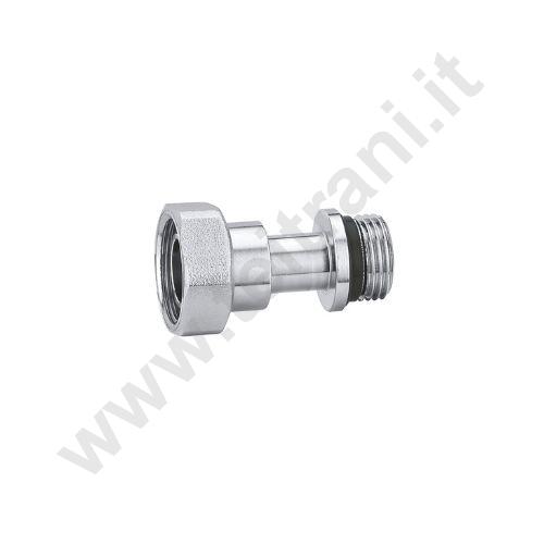 381402 - CALEFFI PROLUNGA CROMATA PER VALVOLE RADIATORI 3/4' GIREVOLE  x 1/2' M
