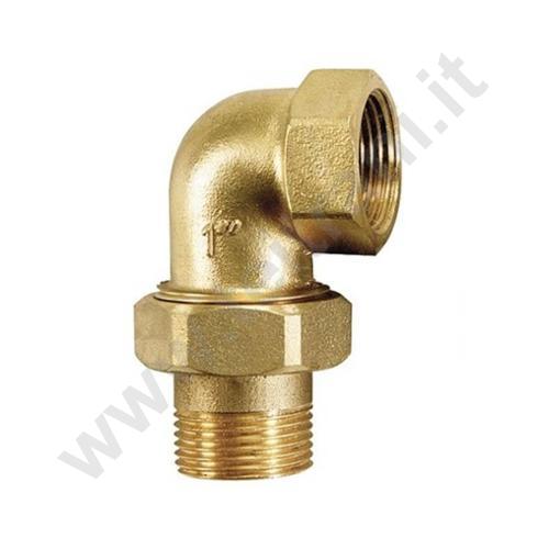 03873 - BOCCHETTONE CURVO MASCHIO FEMMINA  1'1/2 IN OTTONE