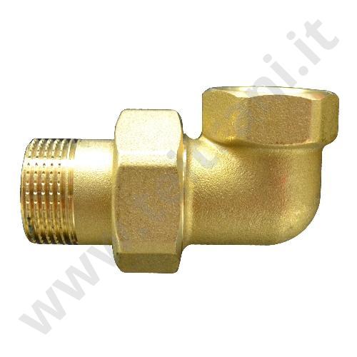 03866 - BOCCHETTONE DRITTO MASCHIO FEMMINA  1'1/2 IN OTTONE