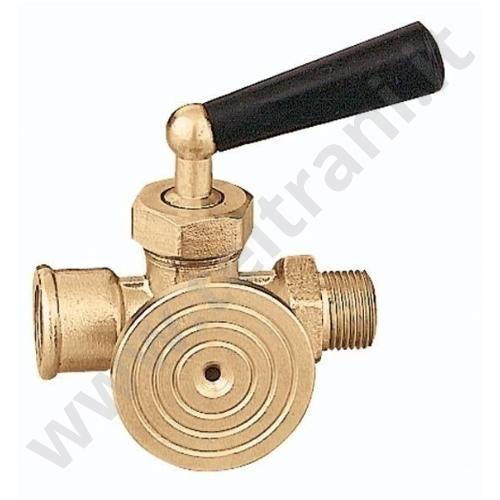 690300 - CALEFFI RUBINETTO PORTA MANOMETRO  A TRE VIE  3/8''