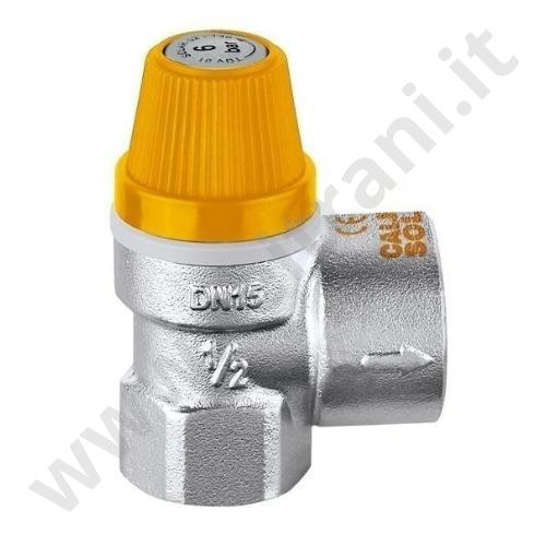 253046 - CALEFFI VALVOLA DI SICUREZZA PER IMPIANTI SOLARI  1/2''x3/4''  6BAR