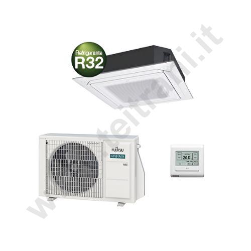 3NGF88625 - FUJITSU CLIMATIZZATORE A CASSETTA ECO CIRCULAR FLOW KR 95×95 30000 BTU AUXG 30 KRLB DC INVERTER CON COMANDO A FILO E GRIGLIA GAS R32