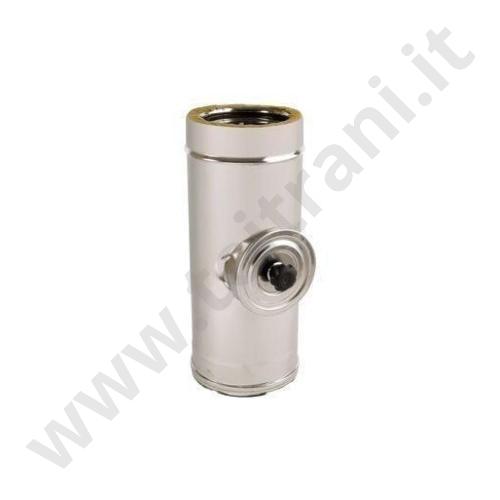 3306055208020 - ELEMENTO D'ISPEZIONE DOPPIA PARETE IN ACCIAIO INOX AISI 316L DIAMETRO 80/130