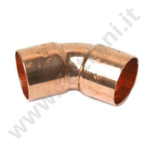 041R3175 - CURVA A 45° FEMMINA FEMMINA IN RAME A SALDARE PER CONDIZIONAMENTO D.31.75