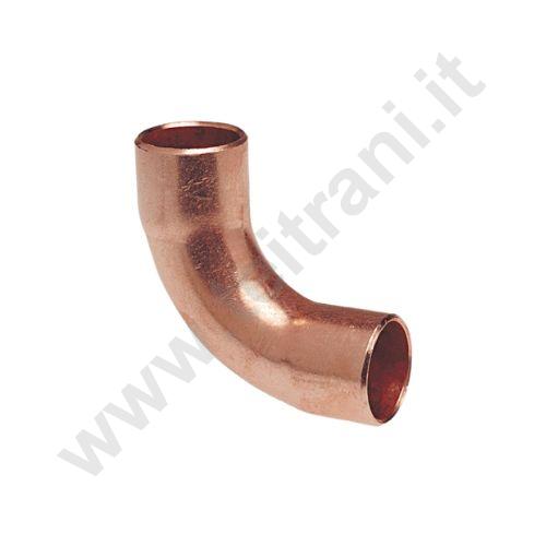 002R3810 - CURVA A 90° FEMMINA FEMMINA IN RAME A SALDARE PER CONDIZIONAMENTO  D. 38,10