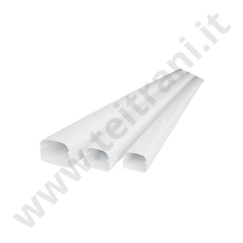 EC60BC - PROFILO SCATOLATO ESTRUSO CANALINA BIANCA 60x45 IN BARRE DA 2 METRI