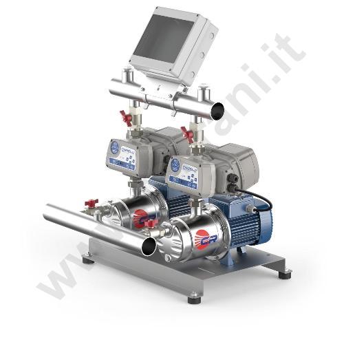 025115 - ACQ GRUPPO AUTOCLAVE CON 2 POMPE PEDROLLO CON INVERTER MODELLO 5CR 100 INOX HP. 1,5 + 1,5 380v