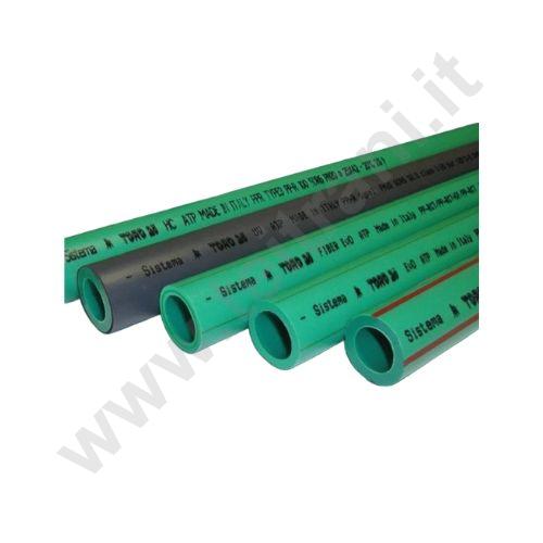 380010 - GREEN TUBO IN PPR  D. 75  IN BARRE DA 4 METRI