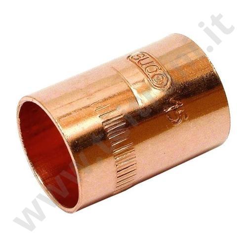 270R2222 - MANICOTTO FEMMINA FEMMINA IN RAME A SALDARE PER CONDIZIONAMENTO  D. 22,22